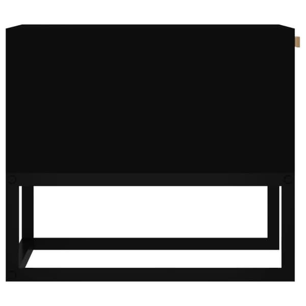 vidaXL Soffbord svart 80x40x35 cm konstruerat trä och järn