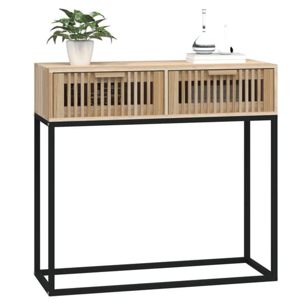 vidaXL Konsolipöytä 80x30x75 cm tekninen puu ja rauta