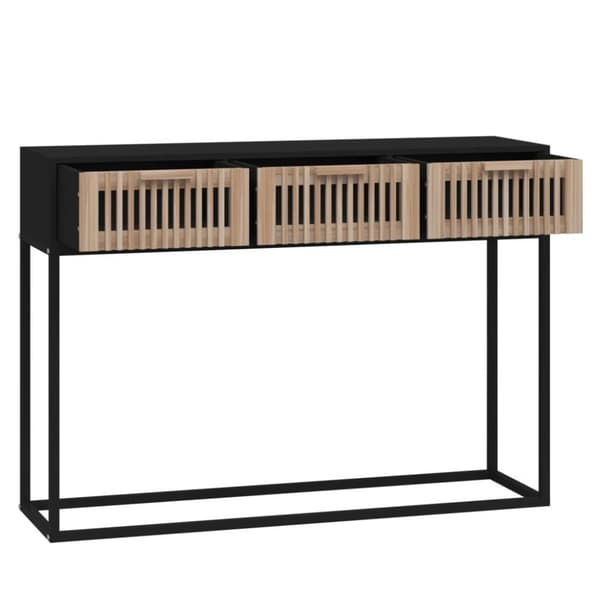 vidaXL konsolbord 105x30x75 cm konstrueret træ og jern sort