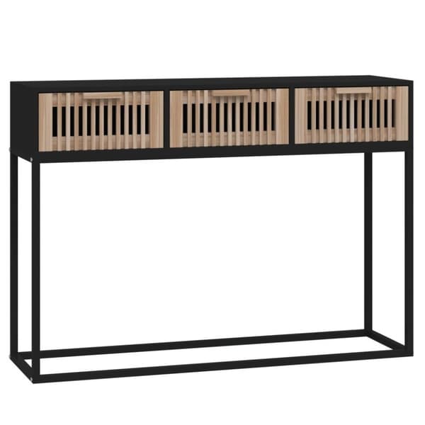 vidaXL konsolbord 105x30x75 cm konstrueret træ og jern sort