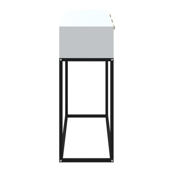 vidaXL konsolbord 105x30x75 cm konstrueret træ og jern hvid