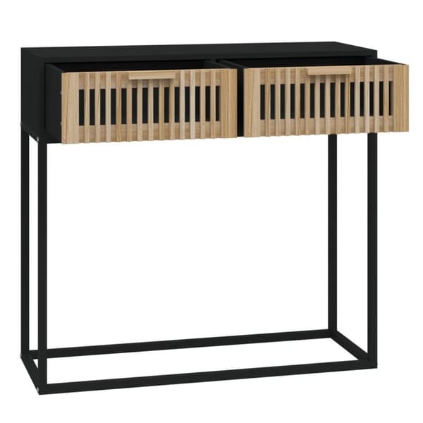 vidaXL konsolbord 80x30x75 cm konstrueret træ og jern sort
