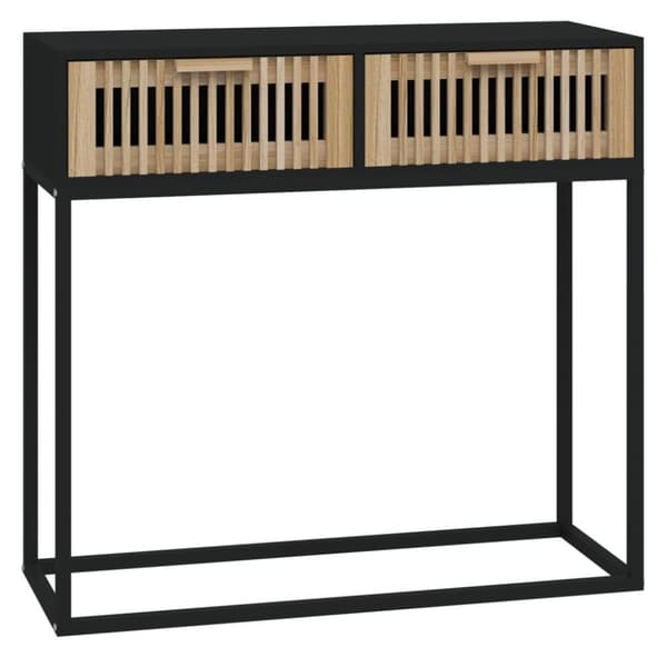 vidaXL konsolbord 80x30x75 cm konstrueret træ og jern sort