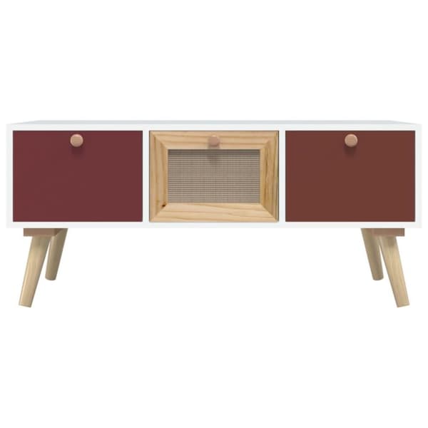 vidaXL Salongbord med skuffer 80x40x35,5 cm konstruert tre