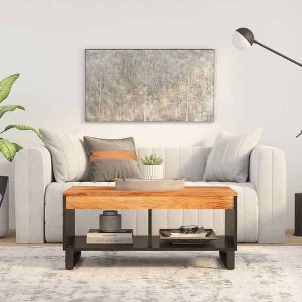 vidaXL sofabord 90x50x40 cm massivt akacietræ