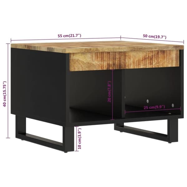 vidaXL Salongbord 55x50x40 cm heltre mango