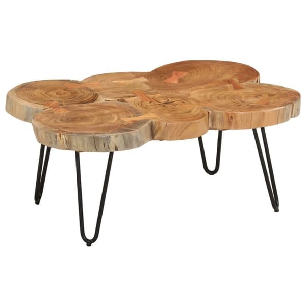 vidaXL sofabord 36 cm 6 stammer massivt akacietræ