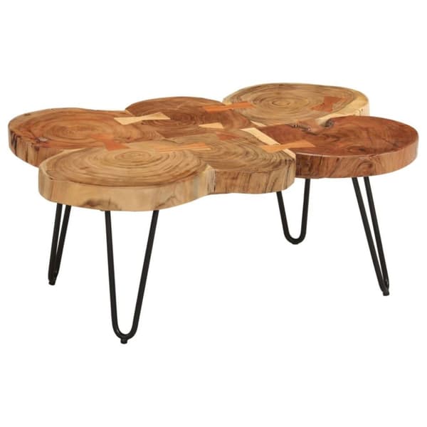 vidaXL sofabord 36 cm 6 stammer massivt akacietræ
