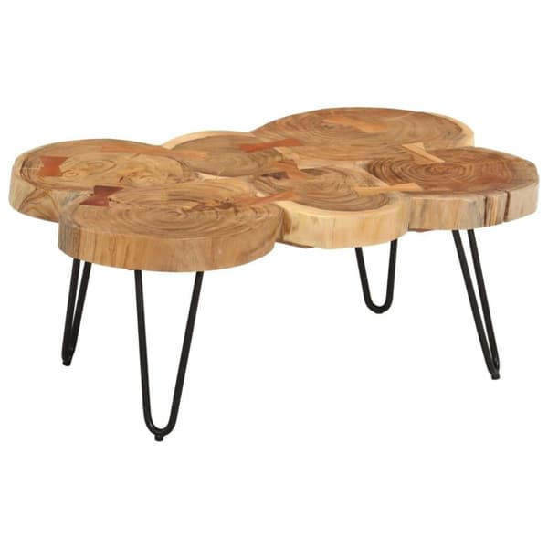 vidaXL sofabord 36 cm 6 stammer massivt akacietræ