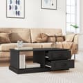 Miniatyrbillede 3 af 11: vidaXL sofabord 90x50x35 cm konstrueret træ sort