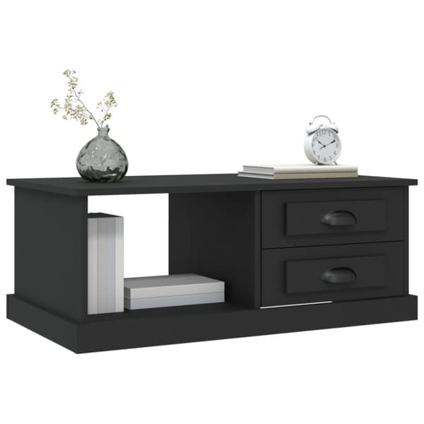 vidaXL sofabord 90x50x35 cm konstrueret træ sort