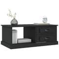 Miniatyrbillede 4 af 11: vidaXL sofabord 90x50x35 cm konstrueret træ sort