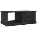Miniatyrbillede 1 af 11: vidaXL sofabord 90x50x35 cm konstrueret træ sort