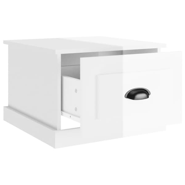 vidaXL sofabord 50x50x35 cm konstrueret træ hvid højglans