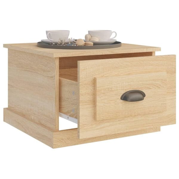vidaXL Soffbord sonoma-ek 50x50x35 cm konstruerat trä