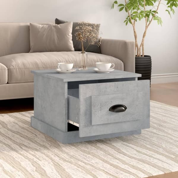 vidaXL Soffbord betonggrå 50x50x35 cm konstruerat trä