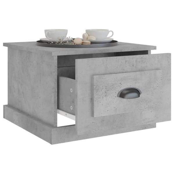 vidaXL Soffbord betonggrå 50x50x35 cm konstruerat trä
