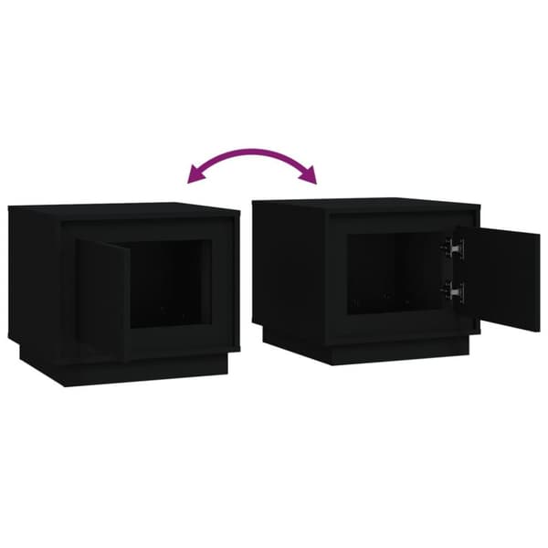 vidaXL sofabord 51x50x44 cm konstrueret træ sort