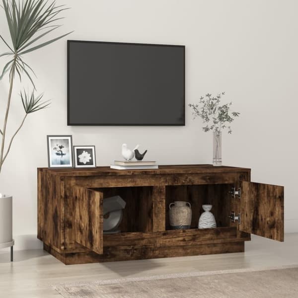 vidaXL sofabord 102x50x44 cm konstrueret træ røget egetræsfarve