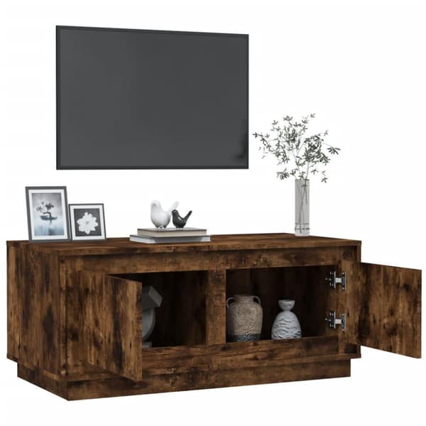 vidaXL sofabord 102x50x44 cm konstrueret træ røget egetræsfarve