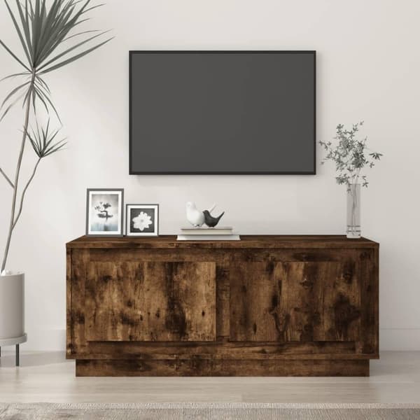 vidaXL sofabord 102x50x44 cm konstrueret træ røget egetræsfarve