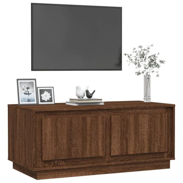 vidaXL Soffbord brun ek 102x50x44 cm konstruerat trä