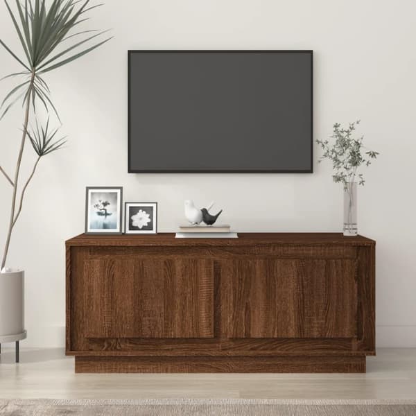 vidaXL Soffbord brun ek 102x50x44 cm konstruerat trä