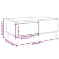 Miniatyrbillede 10 af 10: vidaXL sofabord 90x50x36,5 cm konstrueret træ røget egetræsfarve