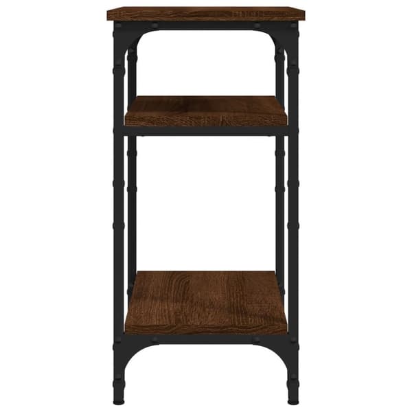 vidaXL sidebord 35x30x60 cm konstrueret træ brun egetræsfarve