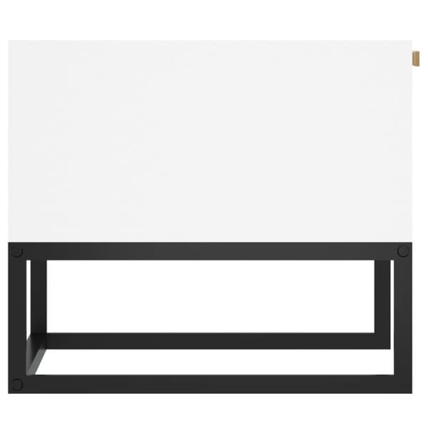 vidaXL Soffbord vit 80x40x35 cm konstruerat trä och järn