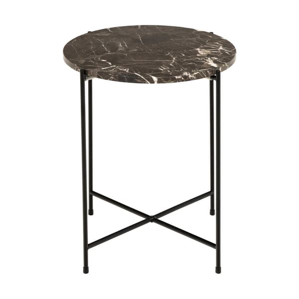 Avila sidobord Ø42cm marmor brun.