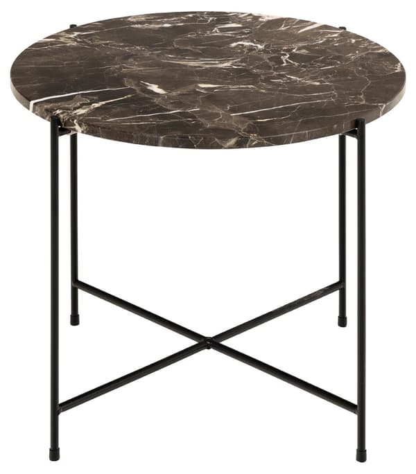 Avila hjørnebord Ø52cm marmor brun.