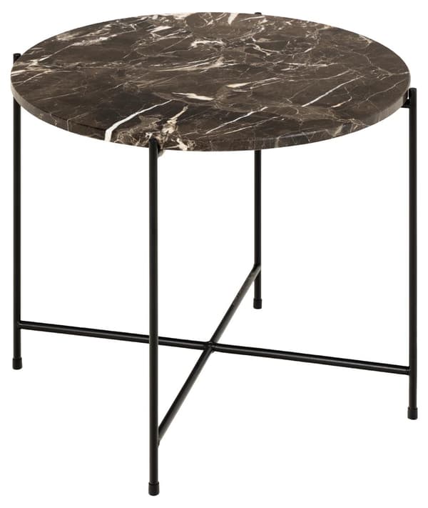 Avila hjørnebord Ø52cm marmor brun.