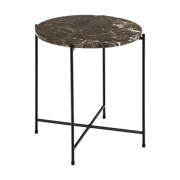 Avila hjørnebord Ø42cm marmor brun.
