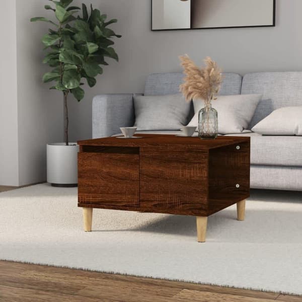 vidaXL Sohvapöytä ruskea tammi 55x55x36,5 cm tekninen puu