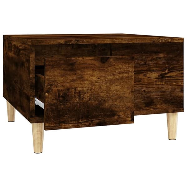 vidaXL Soffbord rökfärgad ek 55x55x36,5 cm konstruerat trä