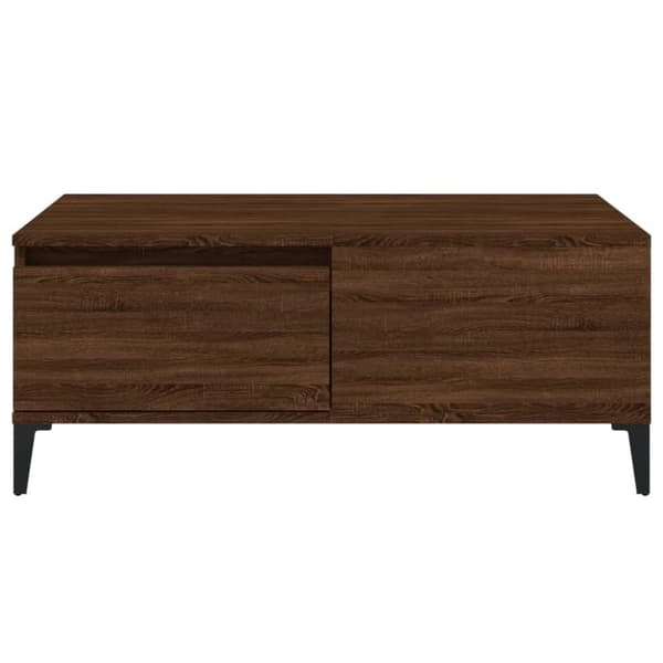 vidaXL sofabord 90x50x36,5 cm konstrueret træ brun egetræsfarve