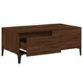 Miniatyrbillede 7 af 10: vidaXL sofabord 90x50x36,5 cm konstrueret træ brun egetræsfarve