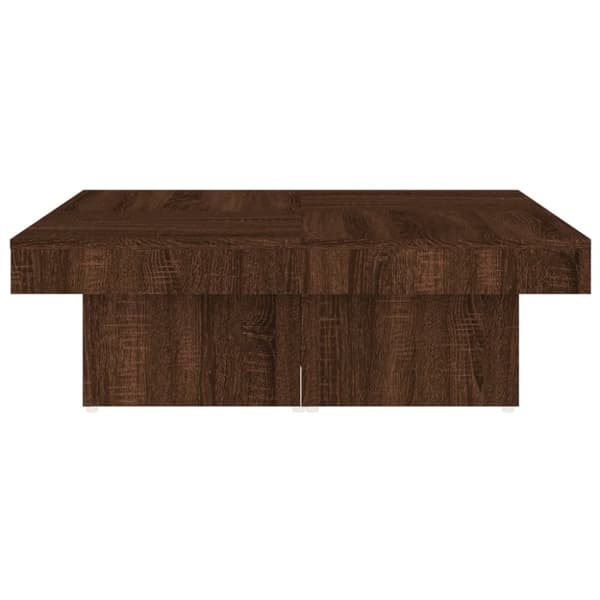vidaXL Salongbord brun eik 90x90x28 cm konstruert tre