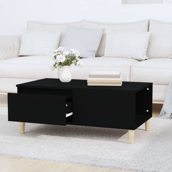 vidaXL sofabord 90x50x36,5 cm konstrueret træ sort