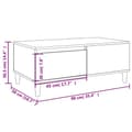 Miniatyrbillede 10 af 10: vidaXL sofabord 90x50x36,5 cm konstrueret træ sort