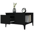 Miniatyrbillede 5 af 10: vidaXL sofabord 55x55x36,5 cm konstrueret træ sort