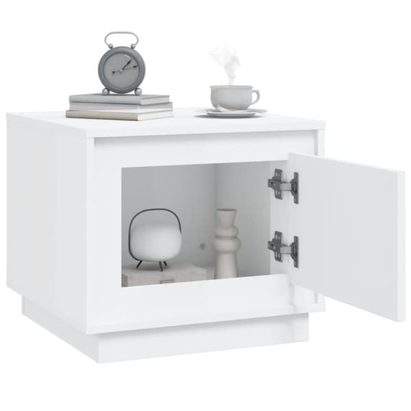 vidaXL Soffbord vit 51x50x44 cm konstruerat trä