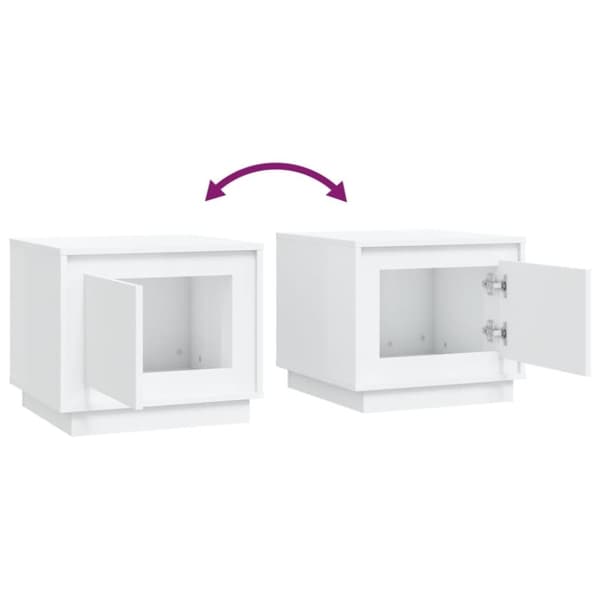 vidaXL Soffbord vit 51x50x44 cm konstruerat trä