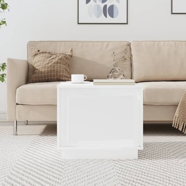 vidaXL Soffbord vit 51x50x44 cm konstruerat trä