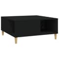 Miniatyrbillede 1 af 8: vidaXL sofabord 80x80x36,5 cm konstrueret træ sort