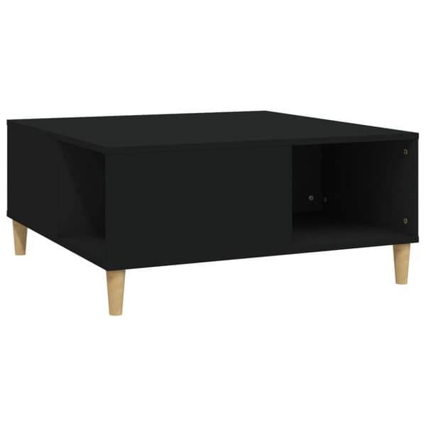 vidaXL Soffbord svart 80x80x36,5 cm konstruerat trä