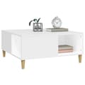 Miniatyrbilde 4 av 8: vidaXL Salongbord hvit 80x80x36,5 cm konstruert tre