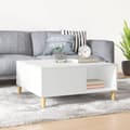Miniatyrbilde 2 av 8: vidaXL Salongbord hvit 80x80x36,5 cm konstruert tre