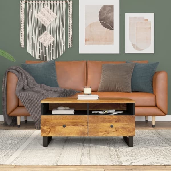 vidaXL sofabord 80x54x40 cm massivt mangotræ og konstrueret træ